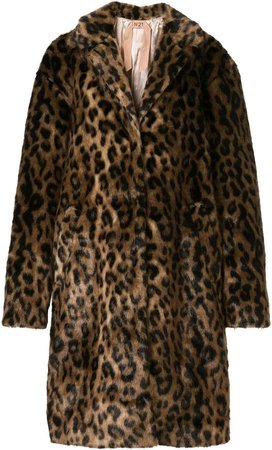 oversized leopard print coat
