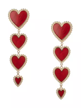 Eye Candy LA Glass Pearl Heart Drop Earrings on SALE | Saks OFF 5TH