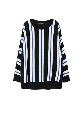 Violeta BY MANGO Fine-knit striped sweater