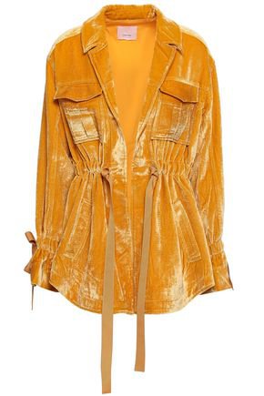 Tie-detailed velvet jacket | CINQ À SEPT | Sale up to 70% off | THE OUTNET