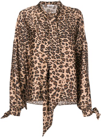 leopard loose blouse