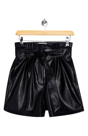 Topshop Faux Leather Paperbag Waist Shorts | Nordstrom
