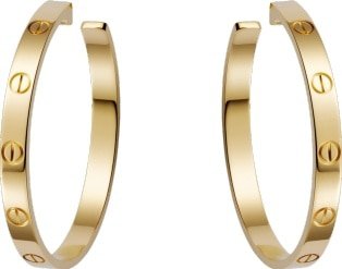 CRB8028200 - LOVE earrings - Yellow gold - Cartier