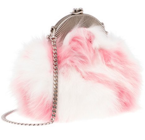Miu Miu Furry Pink and Begonia clutch bag
