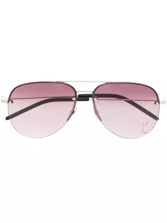 Saint Laurent Eyewear Classic 11M Pilot Frame Sunglasses