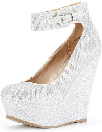 Dream Pairs Silver Wedges
