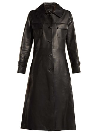 Point-collar leather trench coat | Nili Lotan | MATCHESFASHION.COM US