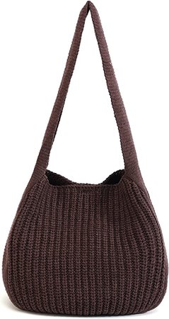 Amazon.com: ENBEI Women's Shoulder Handbags Hand crocheted Bags large Shoulder Shopping Bag tote bag aesthetic canvas tote cute tote bags (brown) : Clothing, Shoes & Jewelry