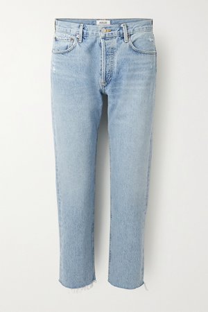 Light denim Parker cropped high-rise straight-leg jeans | AGOLDE | NET-A-PORTER