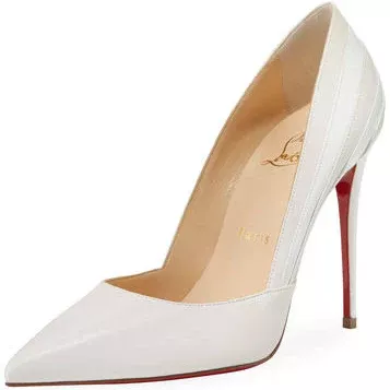 christian louboutin white heels