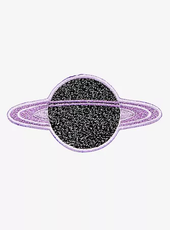 Loungefly Glitter Purple & Black Planet Patch