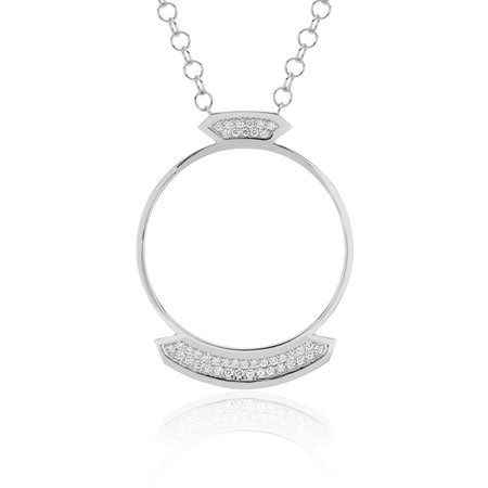 Stellara Diamond Necklace in 14K White Gold with Diamonds by GiGi Ferranti