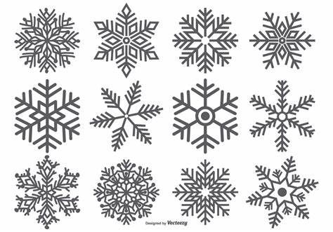 Line Art Snowflake Pattern