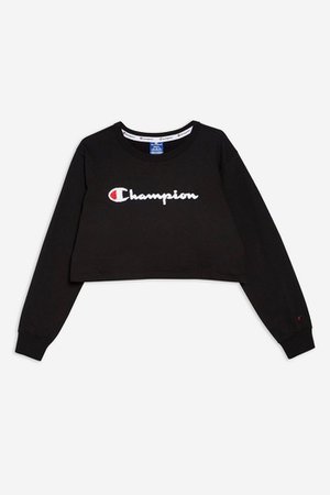 Script Cropped Sweatshirt by Champion | Topshop