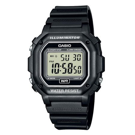 Casio - Casio Men's Digital Illuminator Sport Watch, Black Resin F108WH-1ACF - Walmart.com
