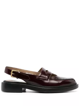 Thom Browne slingback-strap Leather Loafers - Farfetch