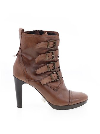 Assorted Brands Solid Brown Ankle Boots Size 39 (EU) - 54% off | thredUP