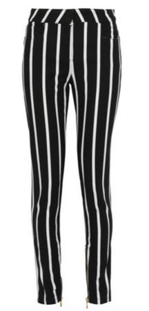 Balmain Black White Striped Pants
