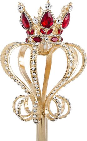 Amazon.com: JamingHG Gold Pearl Rhinestone Scepter Festival Wand Pageant Costume Props (Gold-red) : Clothing, Shoes & Jewelry