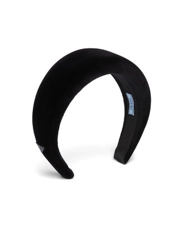 Black Velvet headband | Prada
