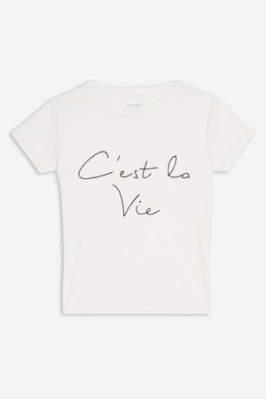 PETITE C'est La Vie T-Shirt | Topshop white