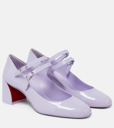Patent Leather Violet Christian Louboutin Mary Jane Shoes