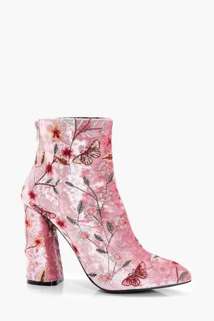 Pink floral shoes