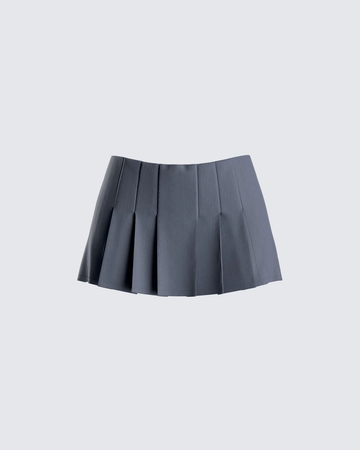 charcoal mini skirt