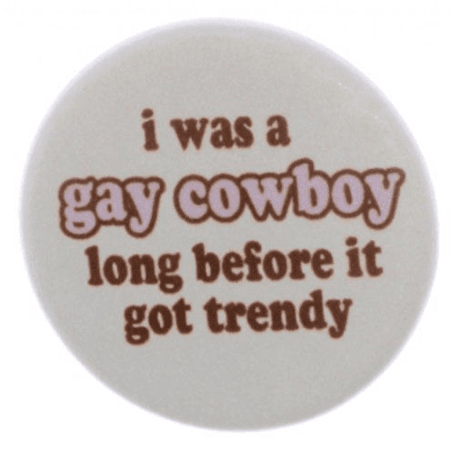 gay cowboy pin