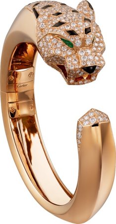 CRN6710217 - Panthère de Cartier bracelet - Pink gold, onyx, emeralds, diamonds - Cartier