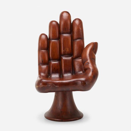 Carved Walnut Pedro Friedeberg Style Hand Chair