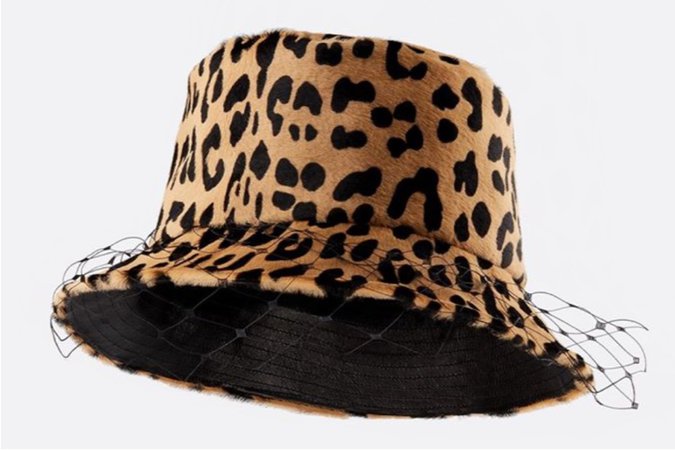 dior leopard bucket hat