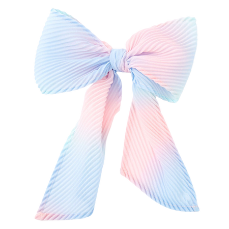 Claire's Ombre Pastel Pleated Hair Bow Clip