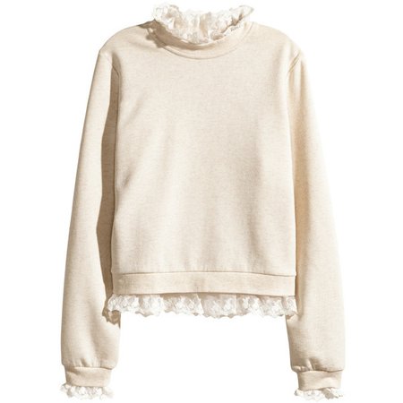 H&M Sweatshirt With A Lace Collar
