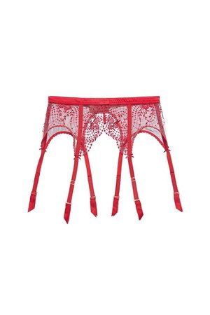 Playful Promises | Dita Von Teese Julie's Roses Suspender in Red - Playful Promises USA