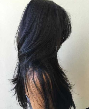 Long black hair