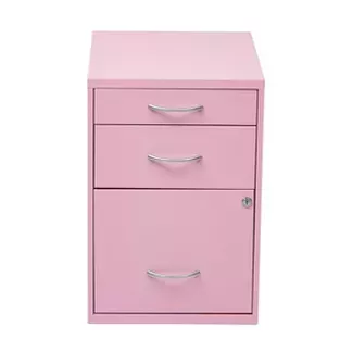 22" Metal File Cabinet Pink - OSP Home Furnishings : Target
