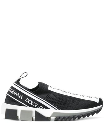 Shop black Dolce & Gabbana Sorrento logo slip-on sneakers with Express Delivery - Farfetch