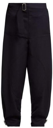Utility Wool Trousers - Womens - Navy