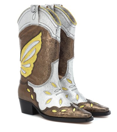 High Texas metallic leather boots