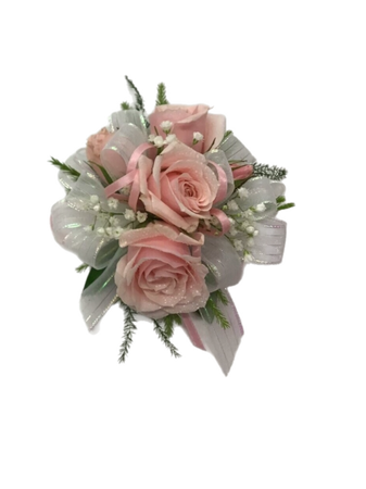 pink roses corsage prom formal