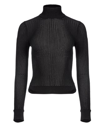 LANIE HIGH NECK LONG SLEEVE PULLOVER | Alice + Olivia