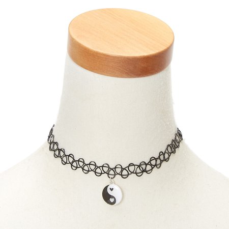 Mood Yin Yang Tattoo Choker Necklace | Claire's US