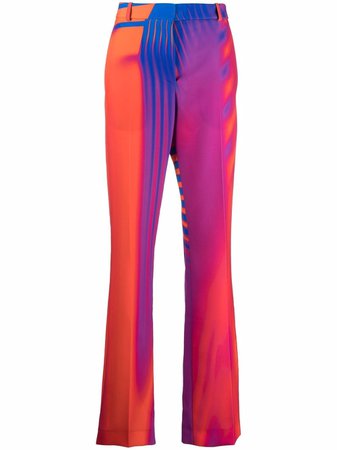 Nina Ricci abstract-print Recycled Gabardine Trousers - Farfetch