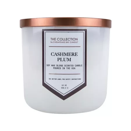 12oz Jar Candle Cashmere Plum - The Collection By Chesapeake Bay Candle : Target