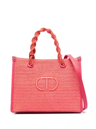 TWINSET embroidered-logo Detail Tote Bag - Farfetch