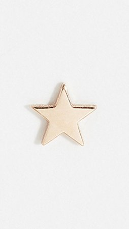 Zoe Chicco Серьга-гвоздик Itty Bity в форме звезды из 14-каратного золота | SHOPBOP