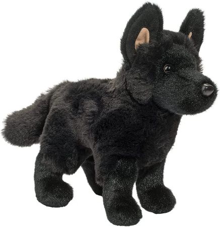 black dog plush