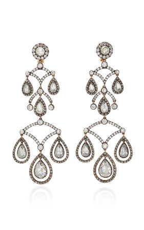 Diamond Chandelier Earrings by Munnu The Gem Palace | Moda Operandi