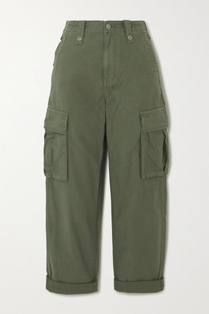 Green Interlude cotton cargo pants | Ksubi | NET-A-PORTER